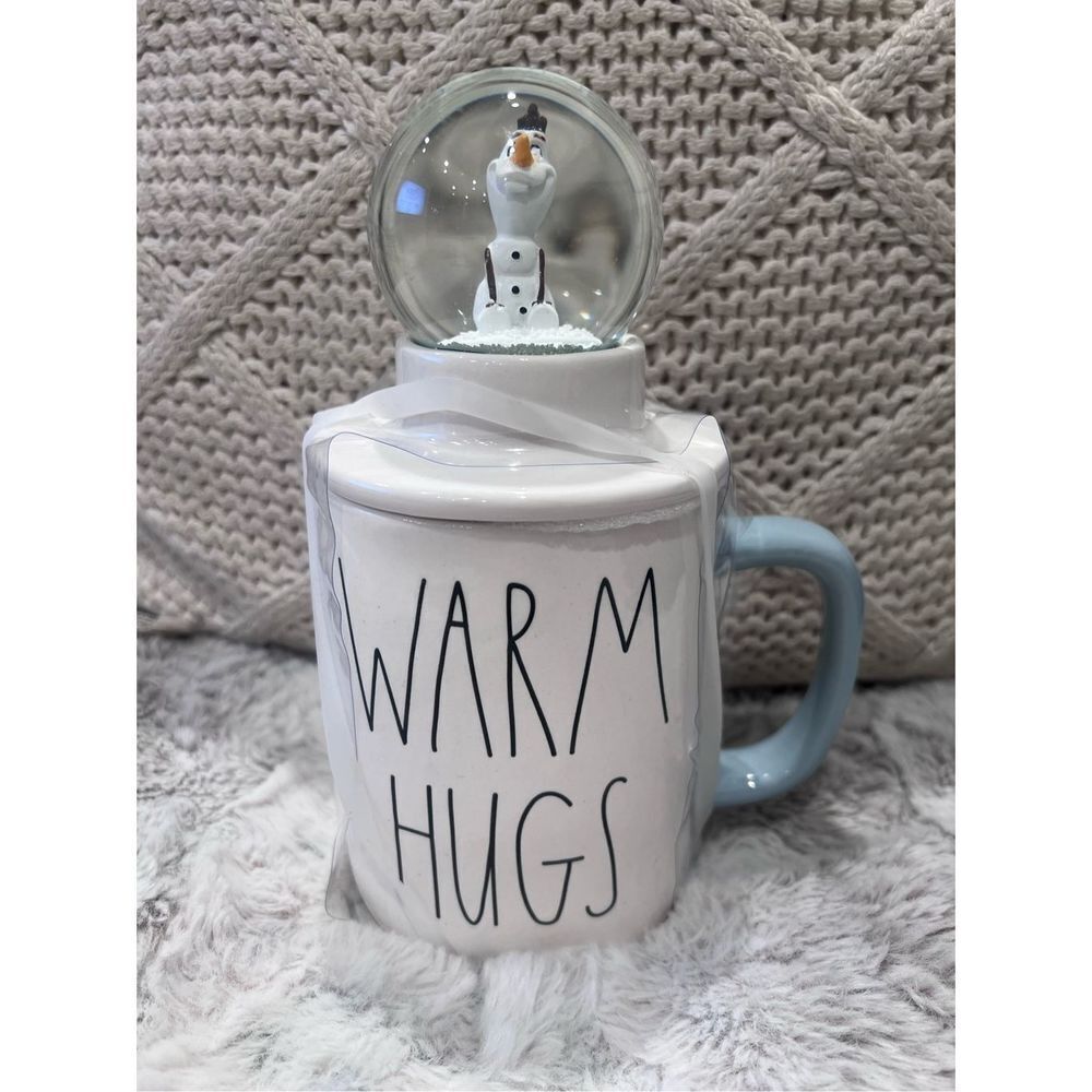 Disney x RAE Dunn Frozen Olaf Snow Globe  Warm Hugs Ceramic Mug - Picture 2 of 10